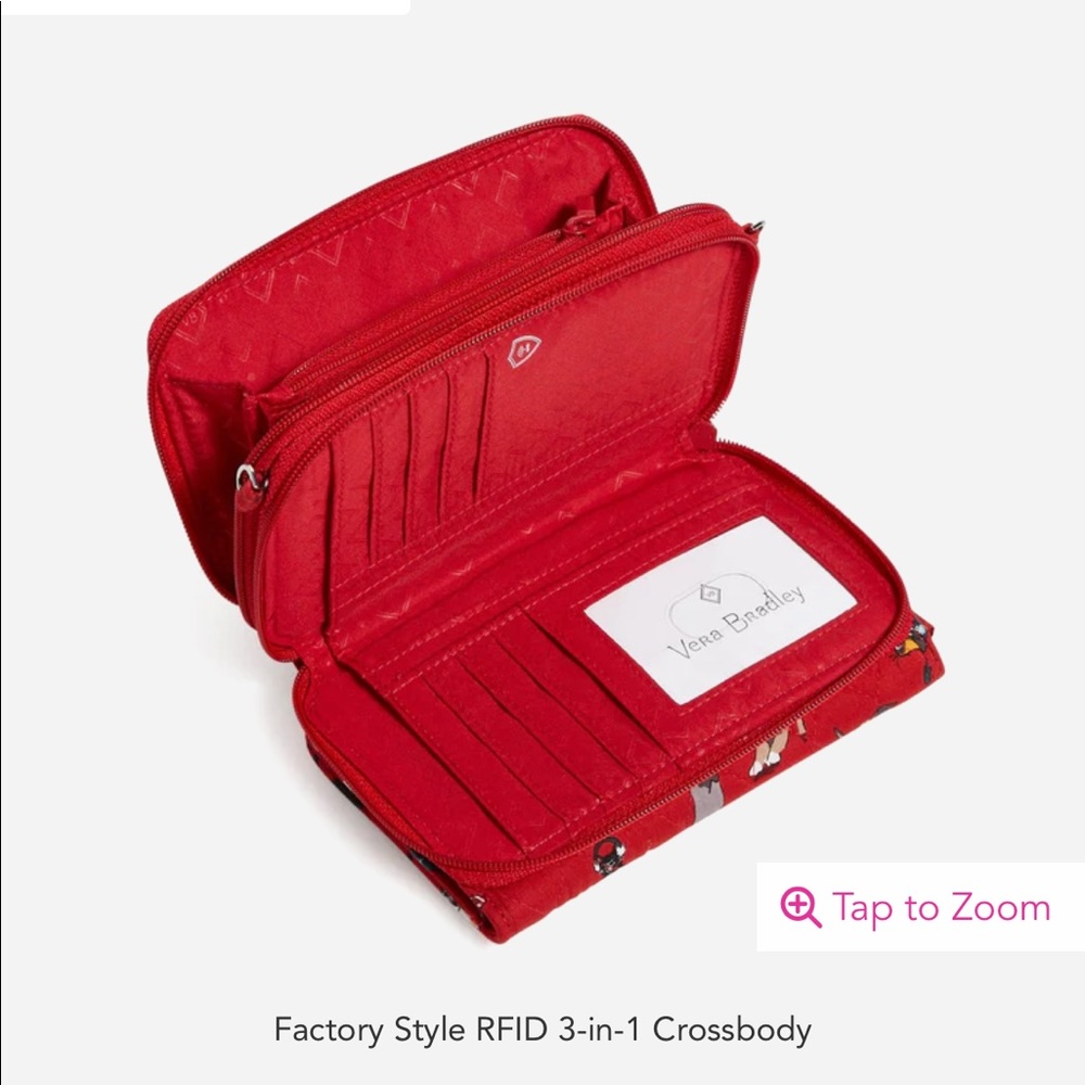 Vera Bradley Factory Style RFID 3-in-1 Crossbody
Signature Cotton Holiday Cats - Picture 5 of 5